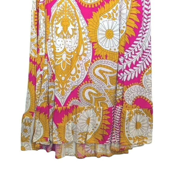 INC International Concepts Print, Swing/Flowy, Peplum Tank, XL, Pink/White/Gold - Picture 8 of 11